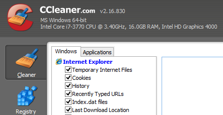 Aceasta este o captură de ecran a unuia dintre cele mai bune programe Windows. Se numește CCleaner