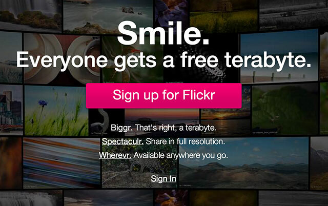 Este timpul să oferim Yahoo o a doua șansă? flickr terabyte