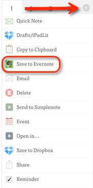 Evernote de proiecte