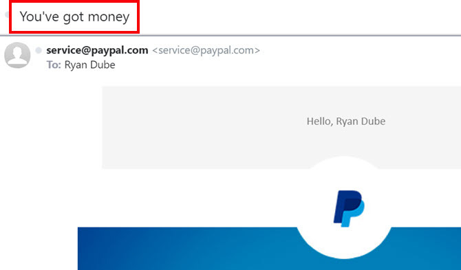 notificare prin e-mail paypal