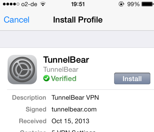 Configurați un VPN pe iPhone-ul dvs. în minute cu Tunnelbear tunnelbear5