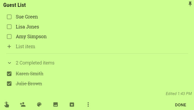 google păstrează lista de invitați la evenimente