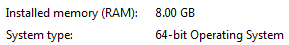 Informații despre sistem RAM instalat