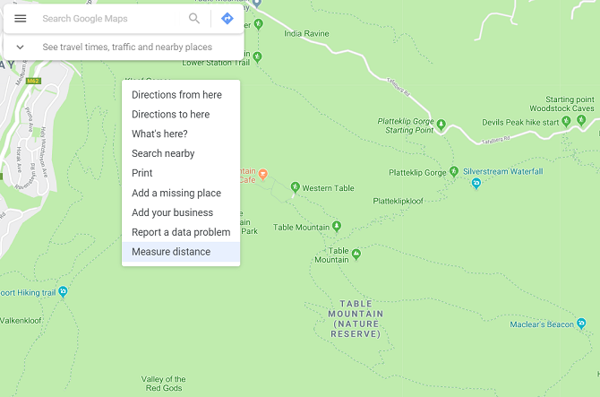 Google Maps măsoară distanța din meniul clic dreapta