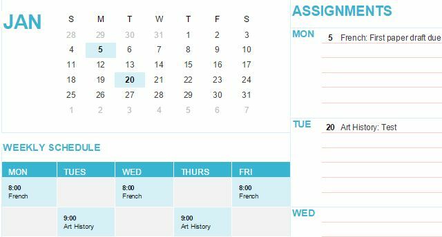 Șablon de Office Online Calendar