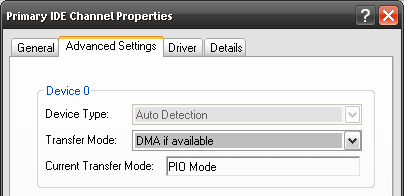 Verificați modul dvs. de transfer IDE Pentru a face computerul dvs. Modul pio mai rapid pe ideea principală