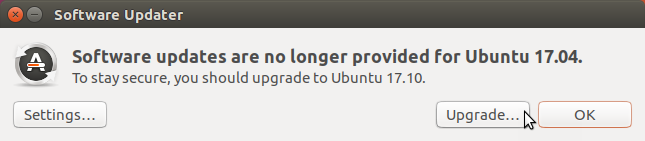 Actualizările nu mai sunt furnizate pentru Ubuntu 17.04