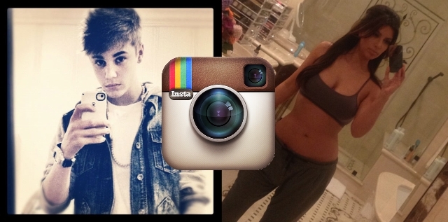 Instagram-Justin Bieber-Kim-Kardashian-