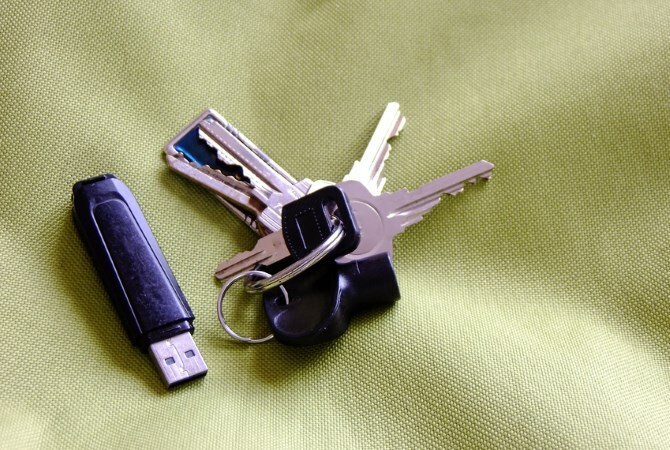Unitate USB pe cheie