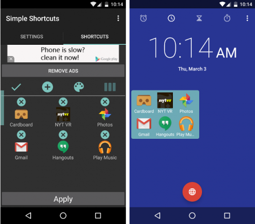 AndroidShortcutApps-Comenzi rapide simple