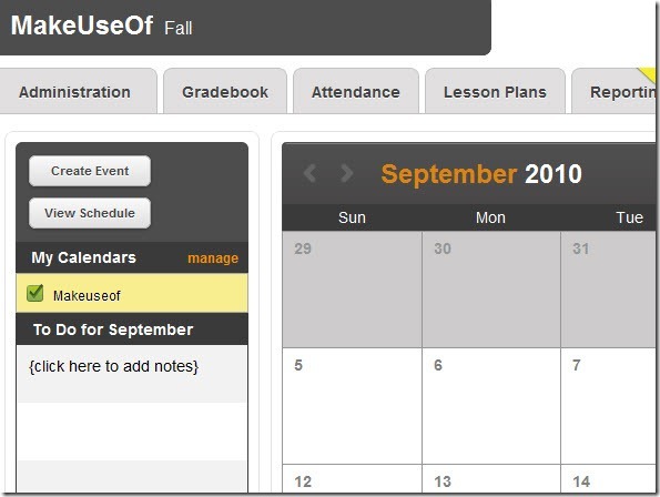 LearnBoost: Online Cadru didactic cu multe funcții din calendar