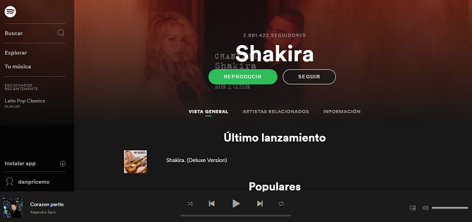 Totul este greșit Cu noul jucător web Spotify spotify web player artist 670x315