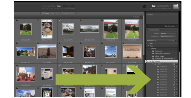 Import FOlders Lightroom