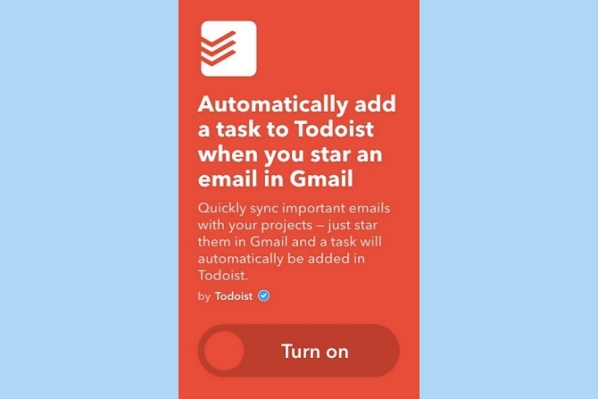 ifttt gmail totist sarcini