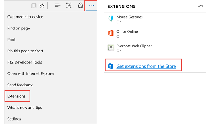 obțineți extensii microsoft edge