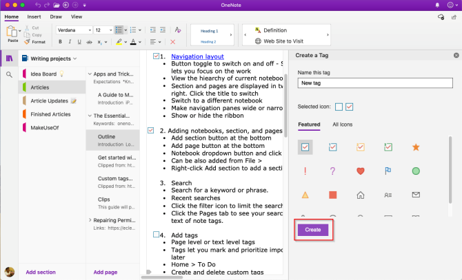 creați o etichetă personalizată în OneNote