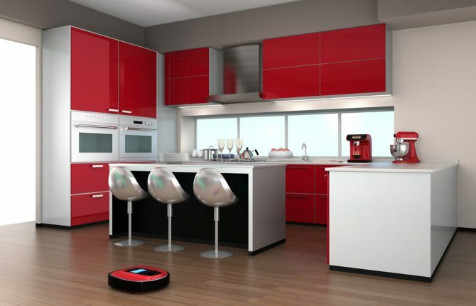 aspirator robot în bucătărie