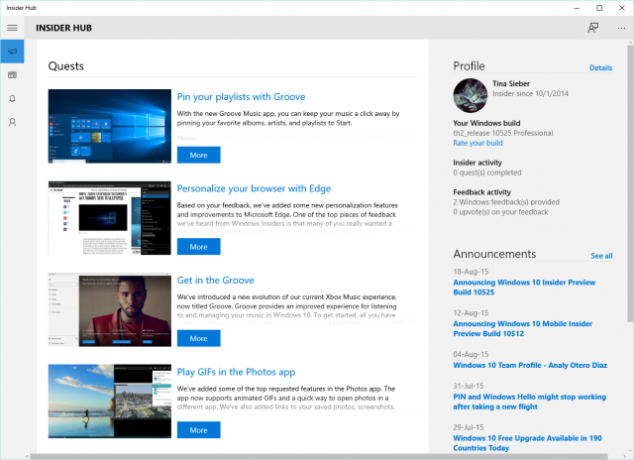 Windows 10 Insider Hub