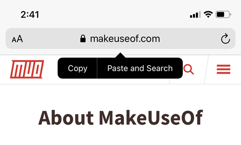 Copiați o adresă URL Safari pe iPhone