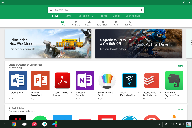 Google Play pe un Chromebook