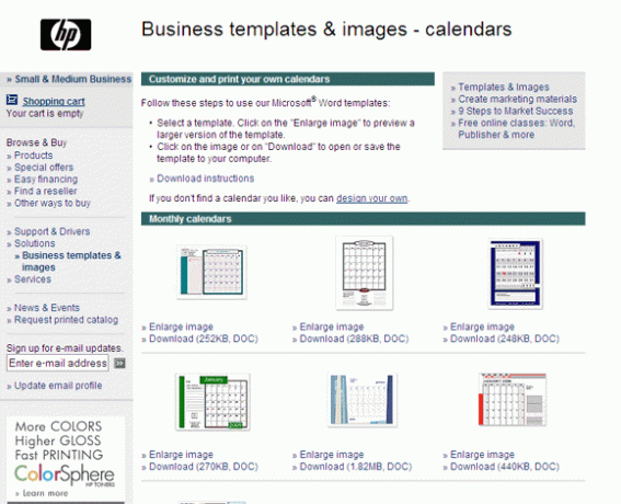 Calendare HP