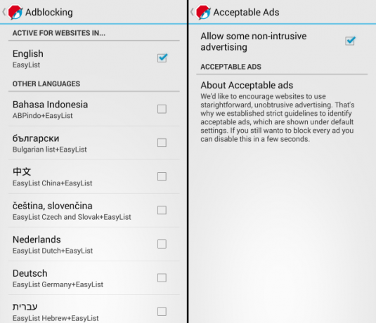 Adblock browser-pentru-android-acceptabili-ads-subscriptions-filtru