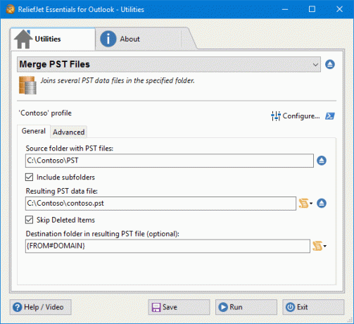 Fuzionează mai multe fișiere PST Outlook.