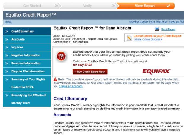 Equifax-credit raport