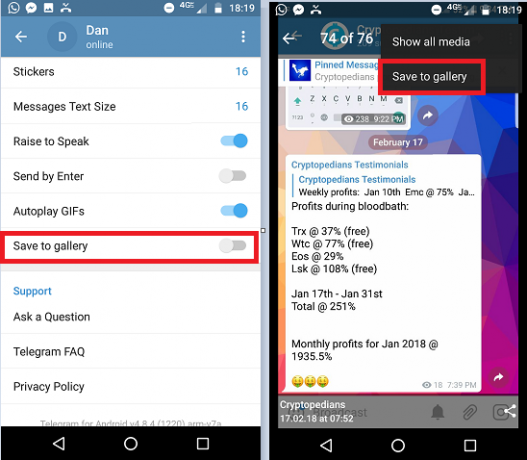 Cum să opriți salvarea imaginilor Telegram în Galeria telefonului Telegram salvare fotografii