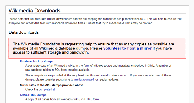 Dumps Wikipedia