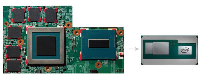 Intel 8th gen CPU cu grafică vega m