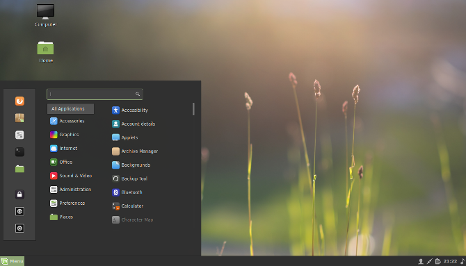 Principalul mediu de desktop Linux Mint