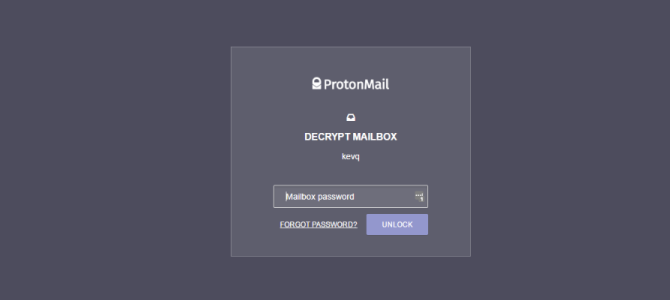 Cheie de decriptare a căsuței poștale ProtonMail