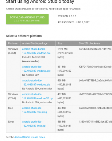 descărcare versiuni android sdk