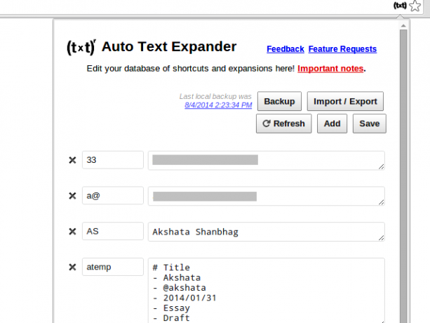 Auto-text-expander-crom-extensie