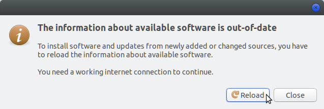 Reîncărcați informații despre software-ul disponibil în Ubuntu 17.10