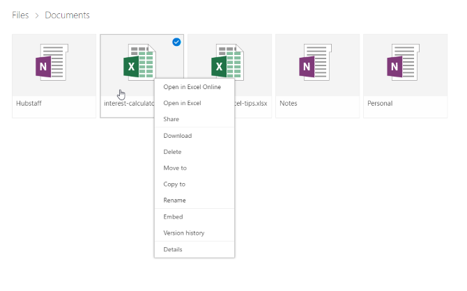 documente onedrive faceți clic dreapta