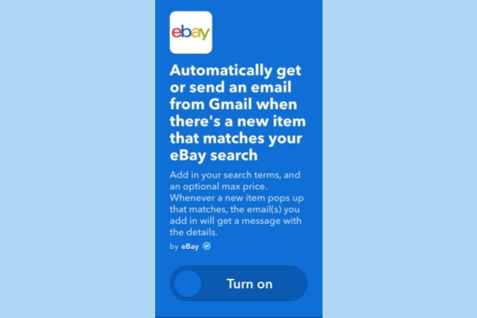 ifttt gmail ebay potrivire căutare