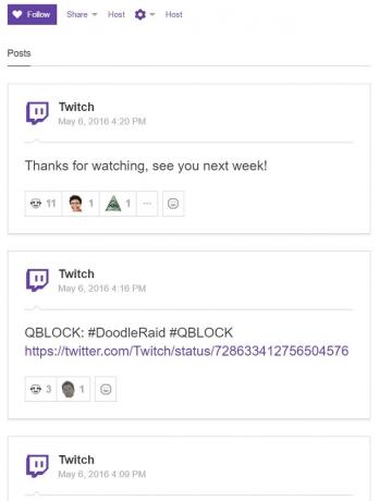 Twitch Channel Feed News