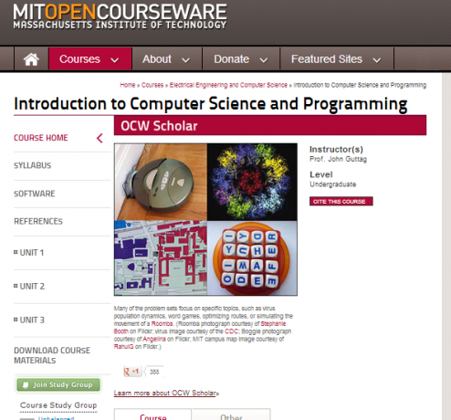 Open Courseware MIT