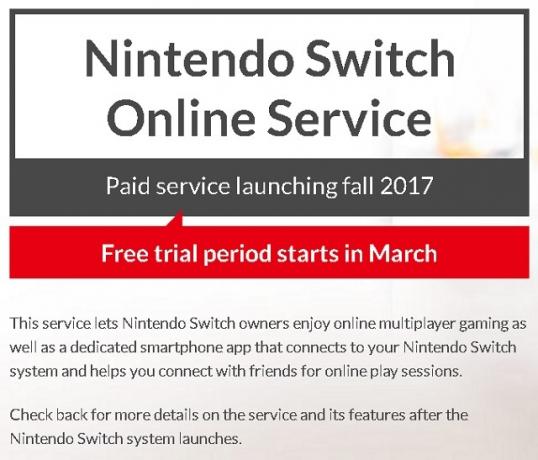 Serviciul online Nintendo Switch