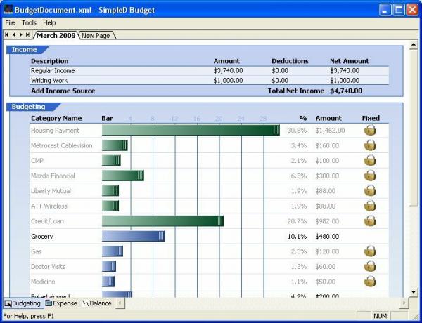 SimpleD Budget - Software gratuit Buget Tracker (Windows) simpled4b