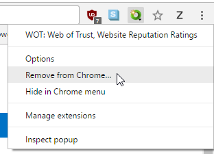 dezinstalare-WOT browser-extensie