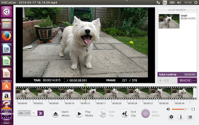 Un videoclip în VidCutter pe Linux