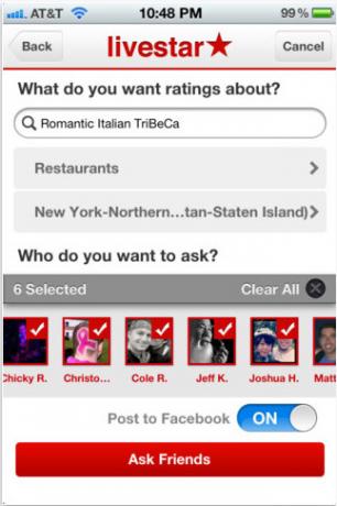 Livestar: Obțineți recomandări pentru locuri din prietenii dvs. [iOS] live live1