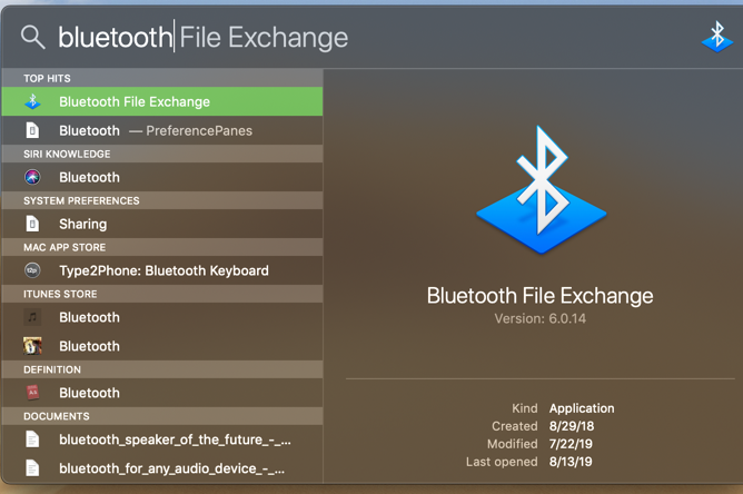 Mac Spotlight Căutare Bluetooth