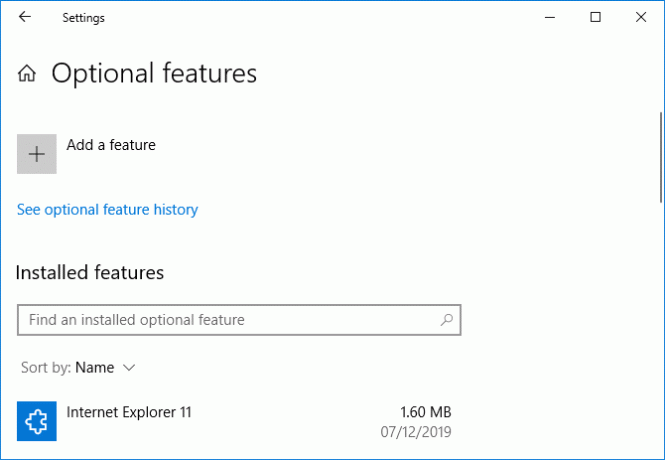 Windows 10 caracteristici opționale