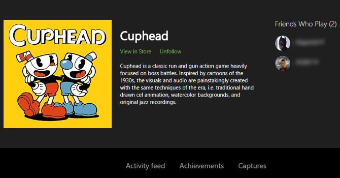 Cum să vizualizați o listă a fiecărui joc Xbox pe care îl dețineți pe pagina de joc Xbox Cuphead