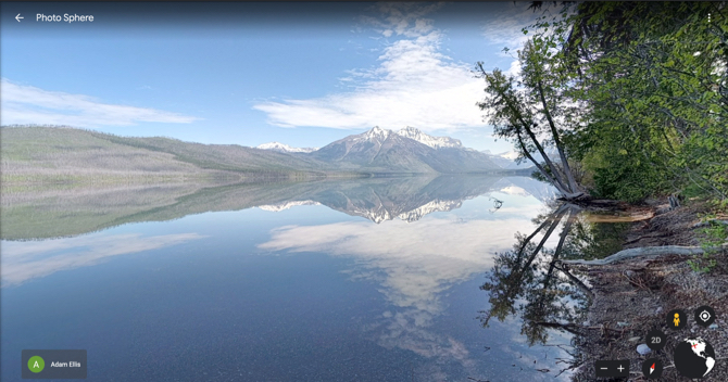 Turul virtual Google Earth Glacier NP