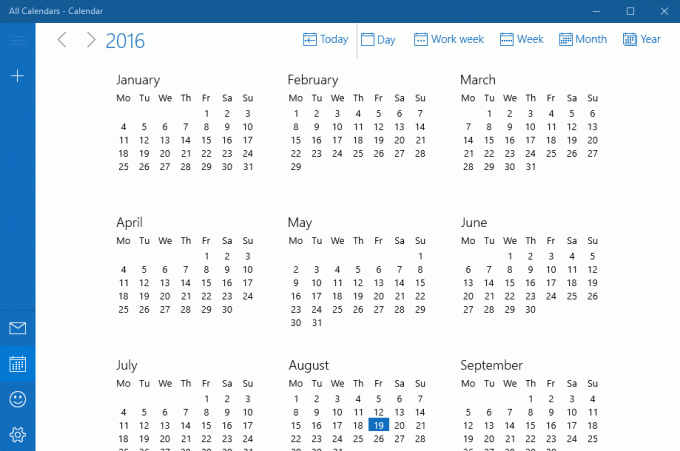 Calendar Windows 10